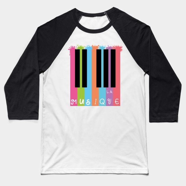 LA Musique Baseball T-Shirt by GraphicBazaar